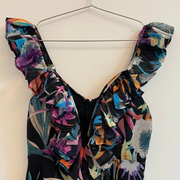 Floral Ruffle Maxi Dress - Picture 3 of 7